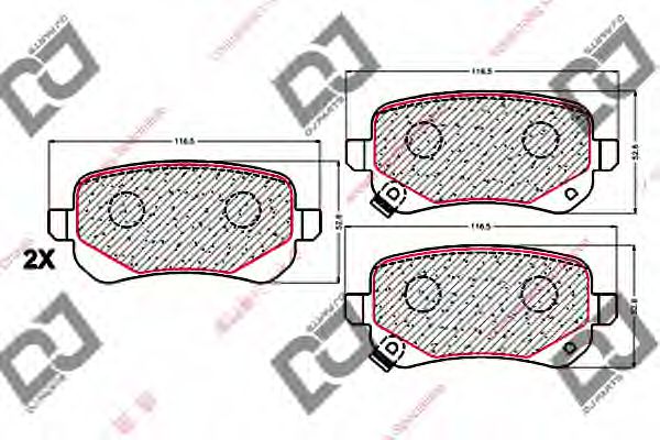 set placute frana,frana disc