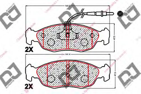 set placute frana,frana disc