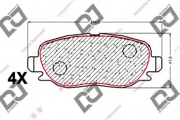 set placute frana,frana disc