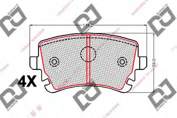 set placute frana,frana disc