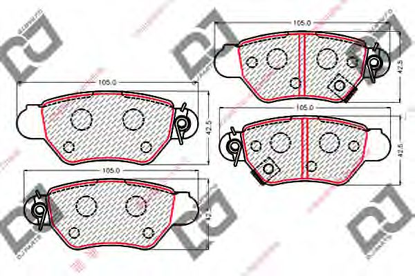 set placute frana,frana disc