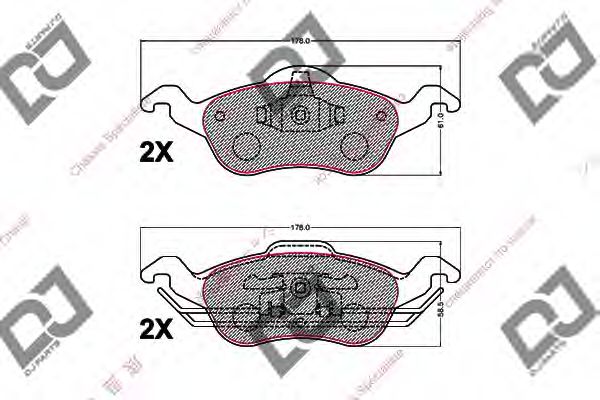 set placute frana,frana disc