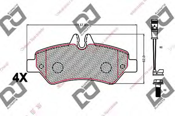 set placute frana,frana disc