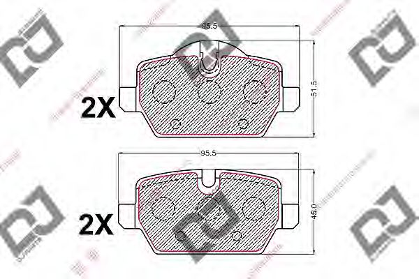 set placute frana,frana disc