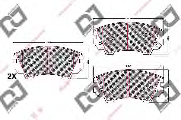 set placute frana,frana disc