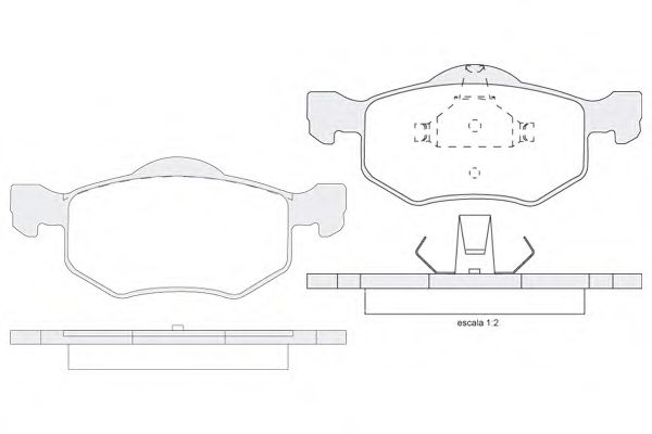 set placute frana,frana disc