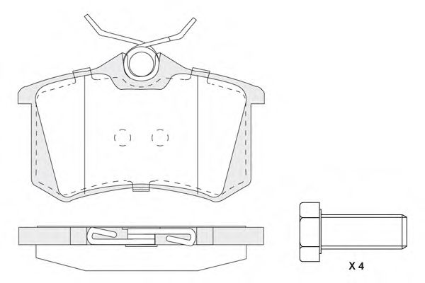 set placute frana,frana disc