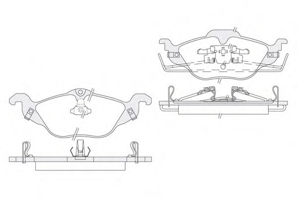 set placute frana,frana disc