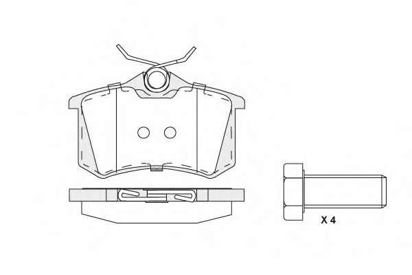 set placute frana,frana disc