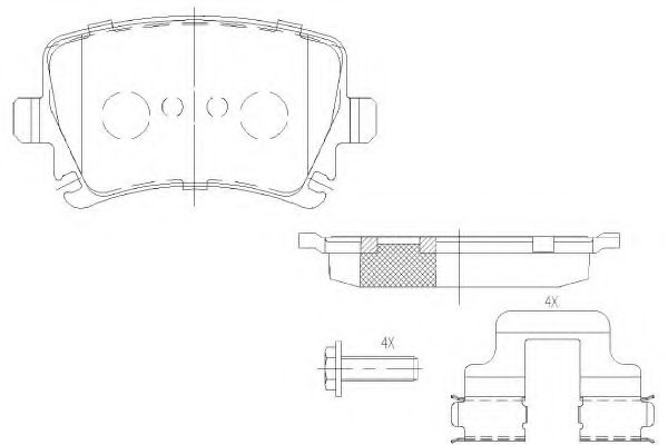 set placute frana,frana disc