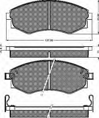 set placute frana,frana disc