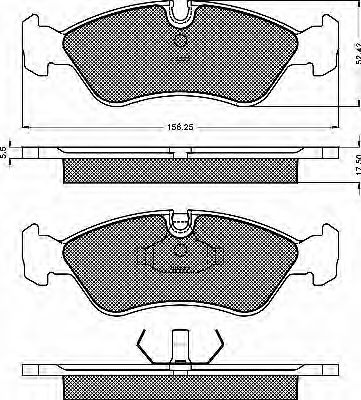 set placute frana,frana disc