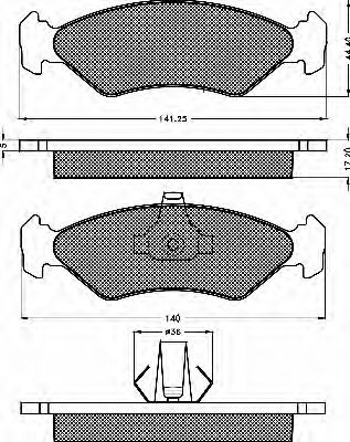 set placute frana,frana disc