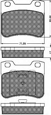 set placute frana,frana disc