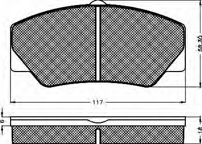 set placute frana,frana disc