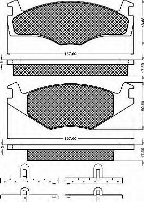 set placute frana,frana disc