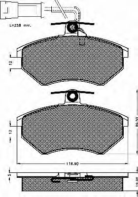 set placute frana,frana disc