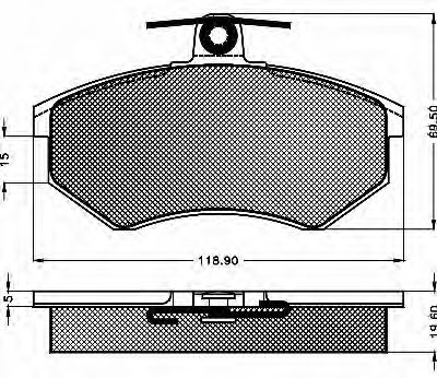 set placute frana,frana disc