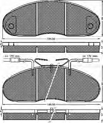 set placute frana,frana disc