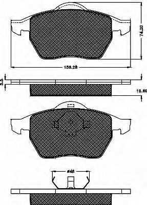 set placute frana,frana disc