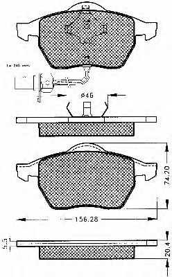 set placute frana,frana disc