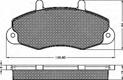 set placute frana,frana disc