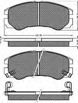 set placute frana,frana disc