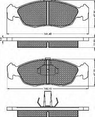 set placute frana,frana disc