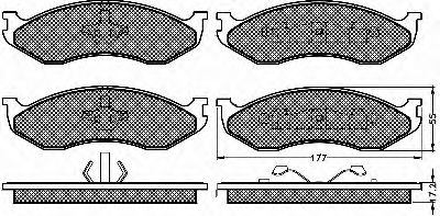 set placute frana,frana disc