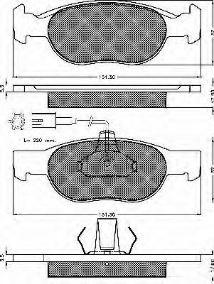 set placute frana,frana disc