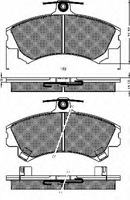 set placute frana,frana disc