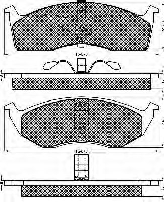 set placute frana,frana disc