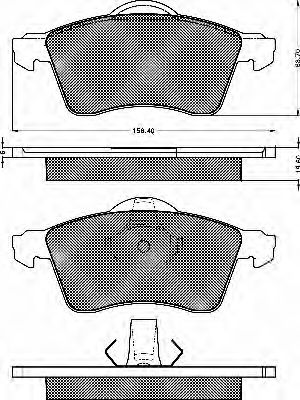 set placute frana,frana disc