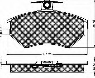 set placute frana,frana disc