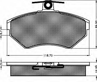 set placute frana,frana disc