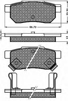 set placute frana,frana disc