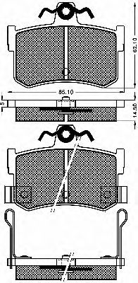 set placute frana,frana disc