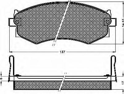 set placute frana,frana disc