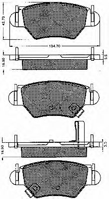 set placute frana,frana disc