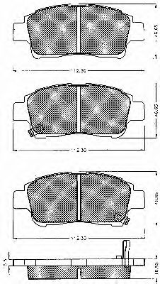 set placute frana,frana disc