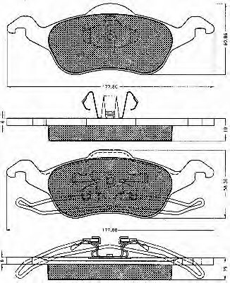 set placute frana,frana disc