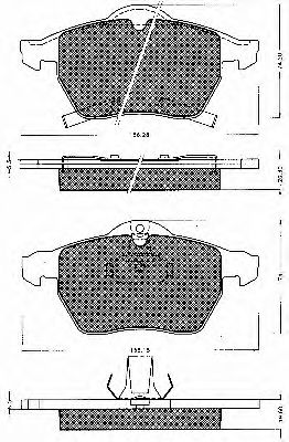 set placute frana,frana disc