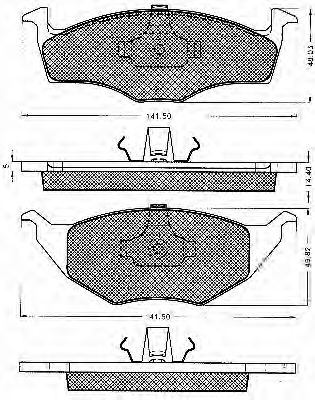 set placute frana,frana disc