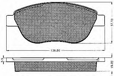 set placute frana,frana disc