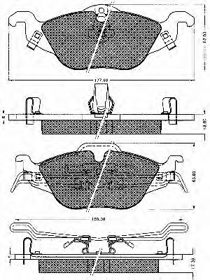 set placute frana,frana disc