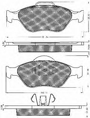 set placute frana,frana disc