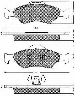 set placute frana,frana disc