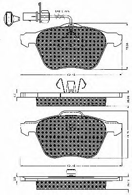 set placute frana,frana disc