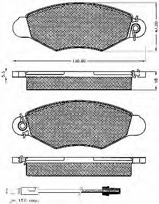 set placute frana,frana disc