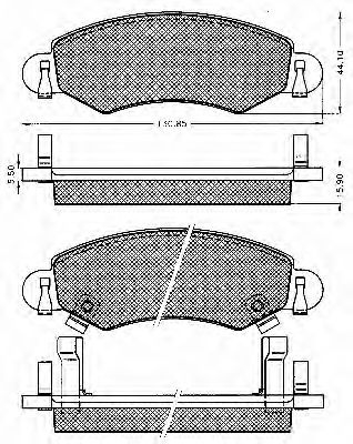 set placute frana,frana disc